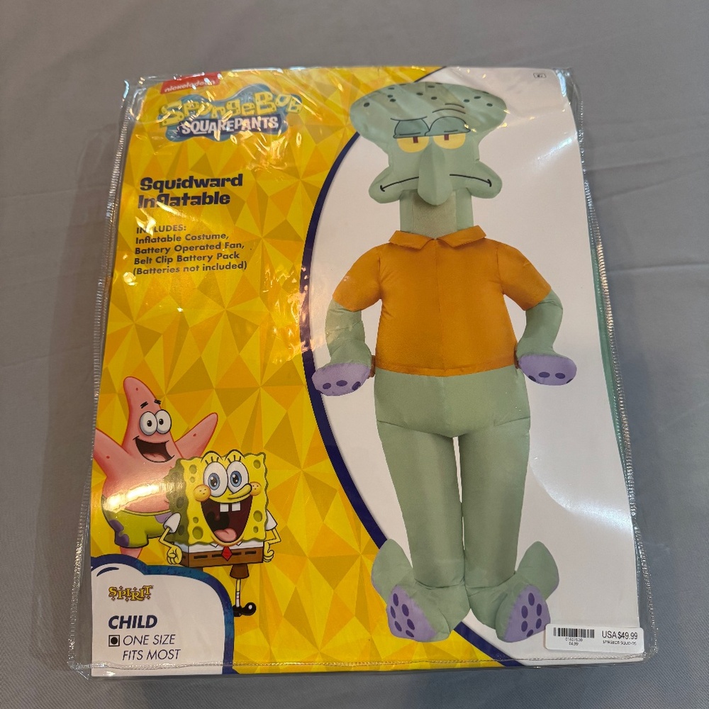 Spirit Spongbob Squarepants Squidward Inflatable Costume - Child OSFM